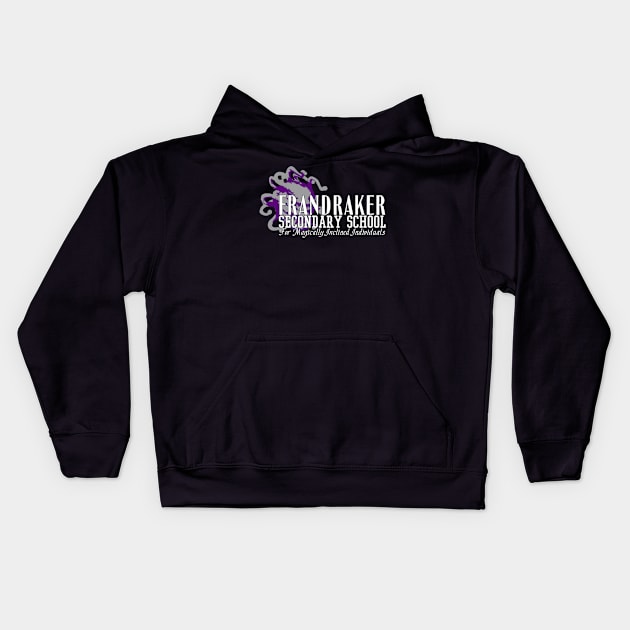 Frandraker Secondary School Logo - Dark Shirt Kids Hoodie by Frandraker School